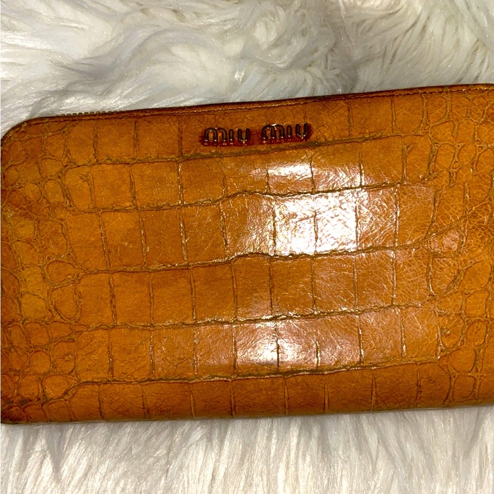 Yellow Miu Miu Long Zip Wallet - image 6